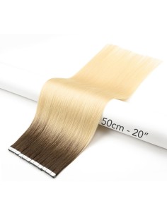 Extension Adhésive Ombré, Rooted et Effet Racine en Cheveux Slaves — 10 Bandes | Real Russian Hair 2