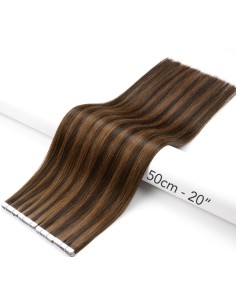 Extension Adhésive Balayage en Cheveux Russes — 10 Bandes Injectées | Real Russian Hair 2