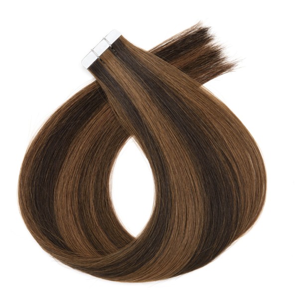 Balayage Tape-In Extensions aus Russische Haar — 10 Injizierte Tape Haar | Real Russian Hair