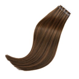 Extension Adhésive Balayage en Cheveux Russes — 10 Bandes Injectées | Real Russian Hair