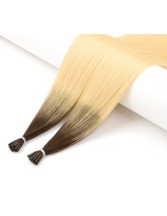 Ombré, Rooted und Ansatzeffekt Micro Ring Extensions aus Slawischem Haar — 25 Strähnen · 50 cm | Real Russian Hair 2