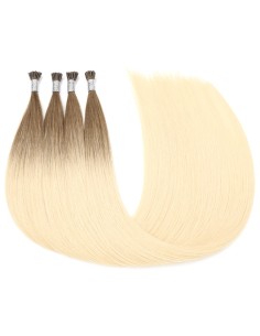 Extension à Anneau Ombré, en Cheveux Slaves Rooted et Effet Racine — 25 Mèches · 50 cm | Real Russian Hair