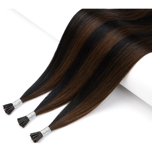 Extension Micro Ring Balayage en Cheveux Slaves — 25 Mèches · 50 cm | Real Russian Hair