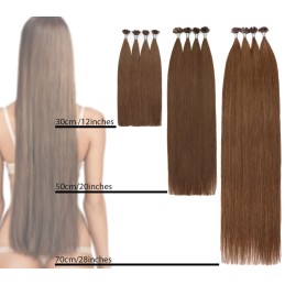Long invisible tape-in extensions injected with Slavic hair