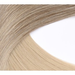 Long invisible tape-in extensions injected with Slavic hair