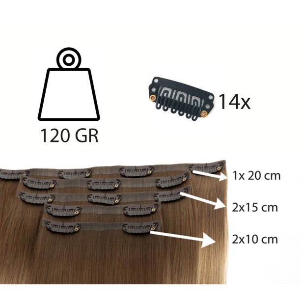 Seamless Clip-In Extensions Russisches Haar — 100g 50cm | Real Russian Hair