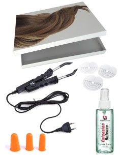 Keratin-Anwendungskit — Heizzange, Löser & Strähnenteiler | Real Russian Hair