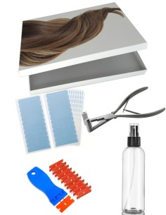 Premium Tape-In Extension Kit — Removal Liquid, Re-Taping Tape & Pro Pliers | Real Russian Hair