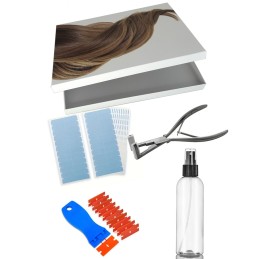 Premium Tape-In-Extensions-Paket — Entfernungsflüssigkeit, Re-Taping & Profi-Zange | Real Russian Hair