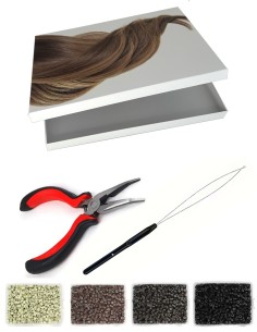 Pack Premium Pose à Froid — Anneaux Silicone, Pince & Tire-Mèche | Real Russian Hair