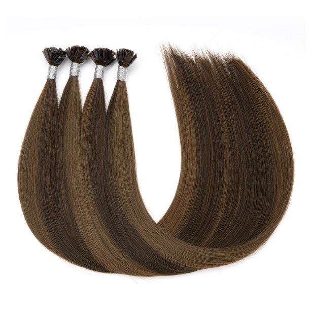 Extensions Kératine Balayage Cheveux Russes, mèches méchées de 30 à 70cm | Real Russian Hair