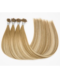 Extensions Kératine Balayage Cheveux Russes, mèches méchées de 30 à 70cm | Real Russian Hair 2