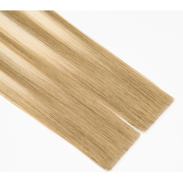 Extension Adhésive Balayage en Cheveux Russes — 10 Bandes Injectées | Real Russian Hair