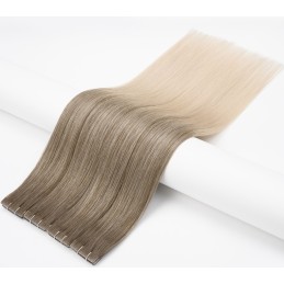 Extension Adhésive Ombré, Rooted et Effet Racine en Cheveux Slaves — 10 Bandes | Real Russian Hair