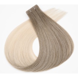 Extension Adhésive Ombré, Rooted et Effet Racine en Cheveux Slaves — 10 Bandes | Real Russian Hair