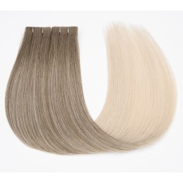 Extension Adhésive Ombré, Rooted et Effet Racine en Cheveux Slaves — 10 Bandes | Real Russian Hair