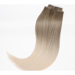 Extension Adhésive Ombré, Rooted et Effet Racine en Cheveux Slaves — 10 Bandes | Real Russian Hair