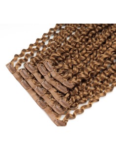 Gewellte & Gelockte Seamless Clip-In Extensions Russisches Haar — 100g 50cm | Real Russian Hair