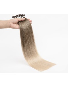 Ombré Hair Keratin Extensions Russisches Haar — 25 Strähnen Bonding | Real Russian Hair