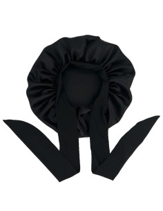 Bonnet de nuit en satin pour extensions de cheveux
