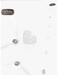 Bijou de cheveux — fil 8 strass façon diamant