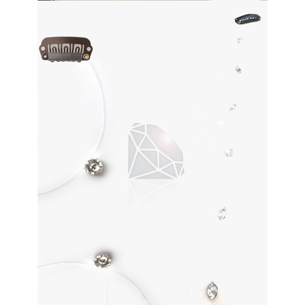 Bijou de cheveux — fil 8 strass façon diamant